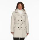 Plus Size Sebby Collection Hooded Trench Raincoat, Women's, Size: 3xl, Beige Oth