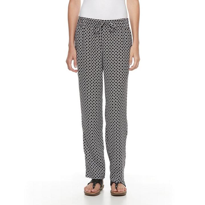 Women's Croft & Barrow&reg; Crepe Soft Pants, Size: S Long, Black