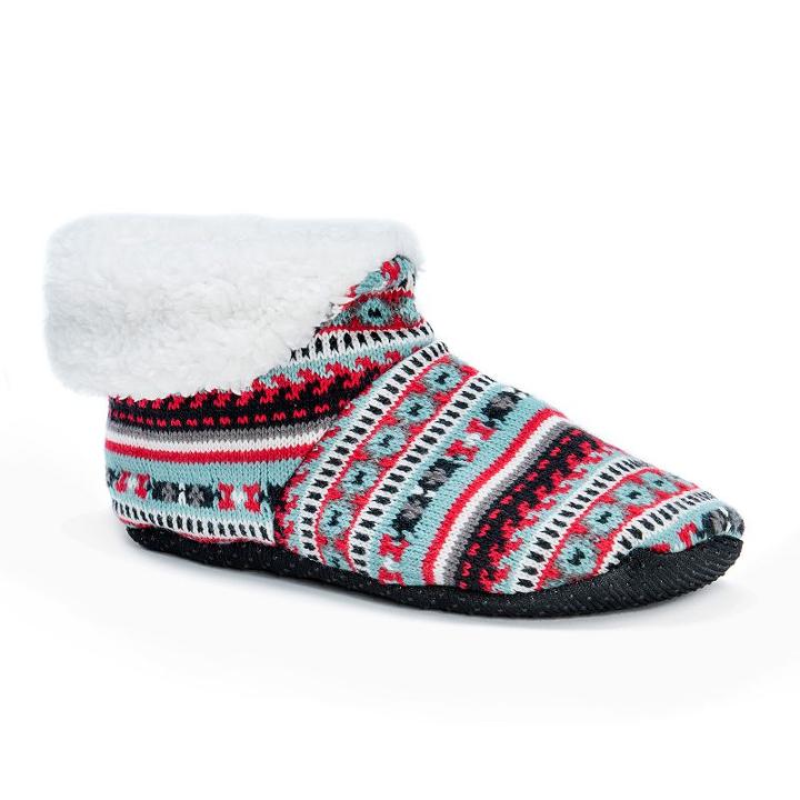 Muk Luks Women's Knit Bootie Slippers, Size: S-m, Multicolor