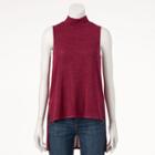 Women's Juicy Couture High-low Mockneck Top, Size: Small, Red