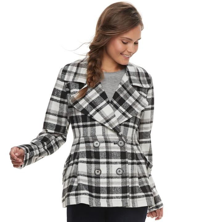Juniors' J-2 Oxford Wool Double Breasted Jacket, Teens, Size: Medium