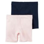 Girls 4-8 Carter's 2-pk. Solid Bike Shorts, Girl's, Size: 5, Ovrfl Oth