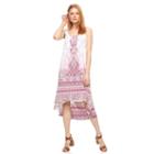 Women's World Unity Print High-low Shift Dress, Size: Large, Pink