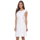 Women's Dana Buchman Print Twist-front Dress, Size: Small, White