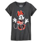 Disney's Minnie Mouse Girls 7-16 Dancing Graphic Tee, Size: Small, Grey Other