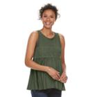Maternity A:glow Crochet-trim Tank, Women's, Size: Xxl-mat, Green