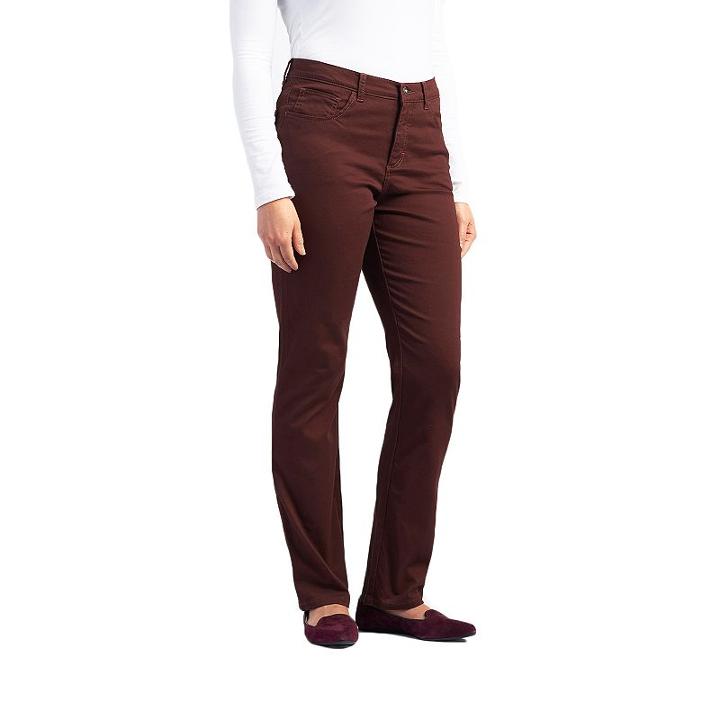 Petite Lee Vienna Comfort Fit Straight-leg Pants, Women's, Size: 8 Petite, Med Brown