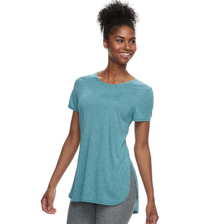 Women's Tek Gear&reg; High Slit Tunic Tee, Size: Xs, Dark Blue