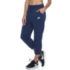 Women's Nike Speckled Fleece Capris, Size: Large, Med Blue