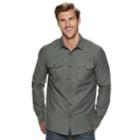 Big & Tall Men's Apt. 9&reg; Brushed 2-pocket Button-down Shirt, Size: 3xl Tall, Med Green