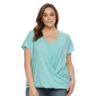 Plus Size Sonoma Goods For Life&trade; Twist Tee, Women's, Size: 3xl, Med Green
