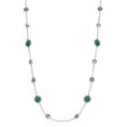 Dana Buchman Silver Tone Long Station Necklace, Women's, Blue