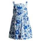 Girls 4-6x Youngland Floral Poplin Woven Sundress, Girl's, Size: 6x, Blue