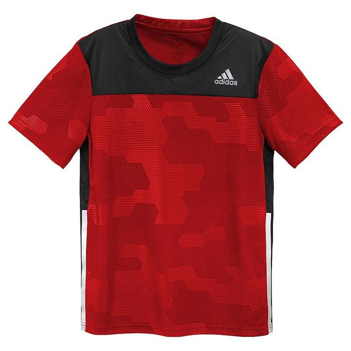 Boys 8-20 Adidas Embossed Digi Camo Tee, Boy's, Size: 8, Red