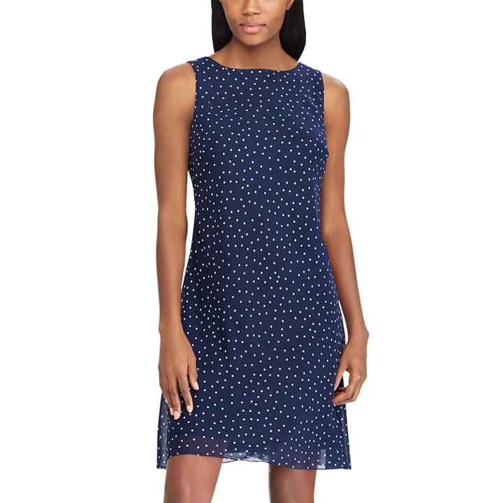 Women's Chaps Print A-line Dress, Size: 12, Natural
