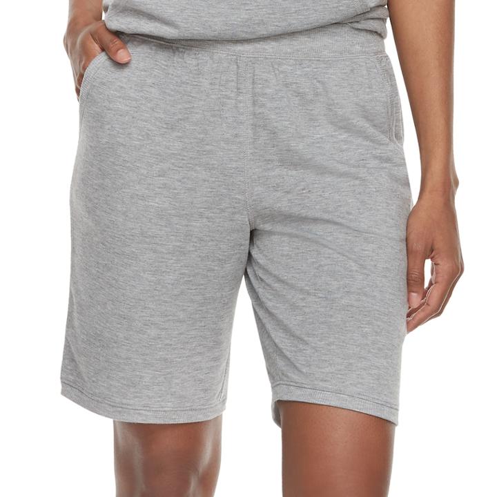 Women's Sonoma Goods For Life&trade; Bermuda Pajama Shorts, Size: Xl, Med Grey
