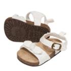 Baby Girl Oshkosh B'gosh&reg; Eyelet Sandal Crib Shoes, Size: 3-6 Months, White