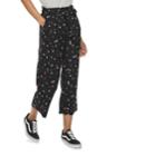 Women's Popsugar Paperbag-waist Wide Leg Crop Pants, Size: Xxl, Oxford