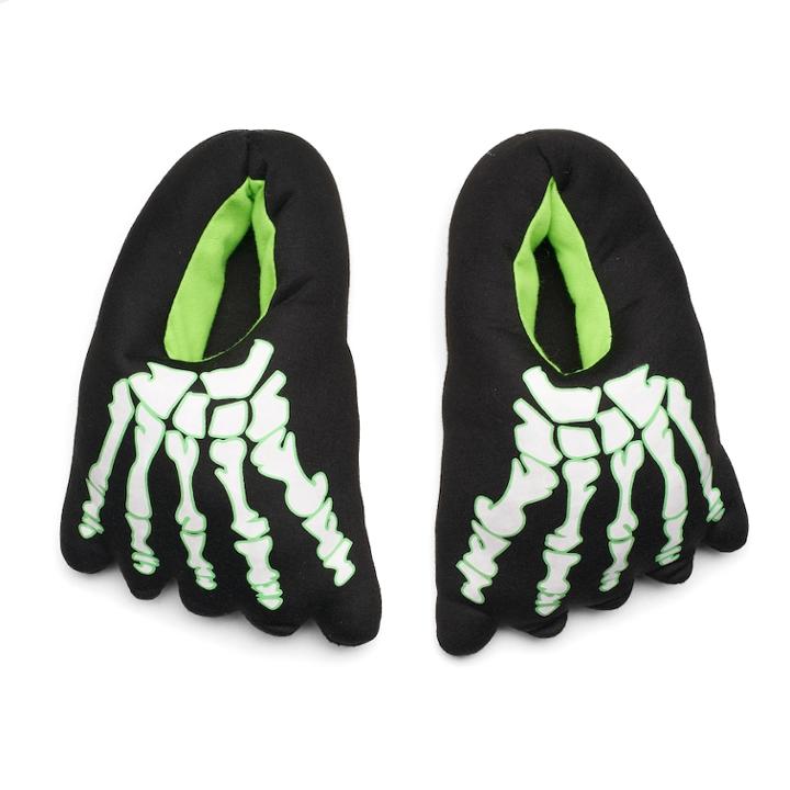 Boys 4-20 Skeleton Glow-in-the-dark Slippers, Size: 4-5, Oxford