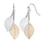 Lc Lauren Conrad Two Tone Double Leaf Drop Earrings, Women's, Multicolor