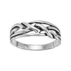 Primrose Sterling Silver Woven Ring, Women's, Size: 6, Grey
