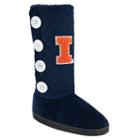 Women's Illinois Fighting Illini Button Boots, Size: Medium, Blue (navy)