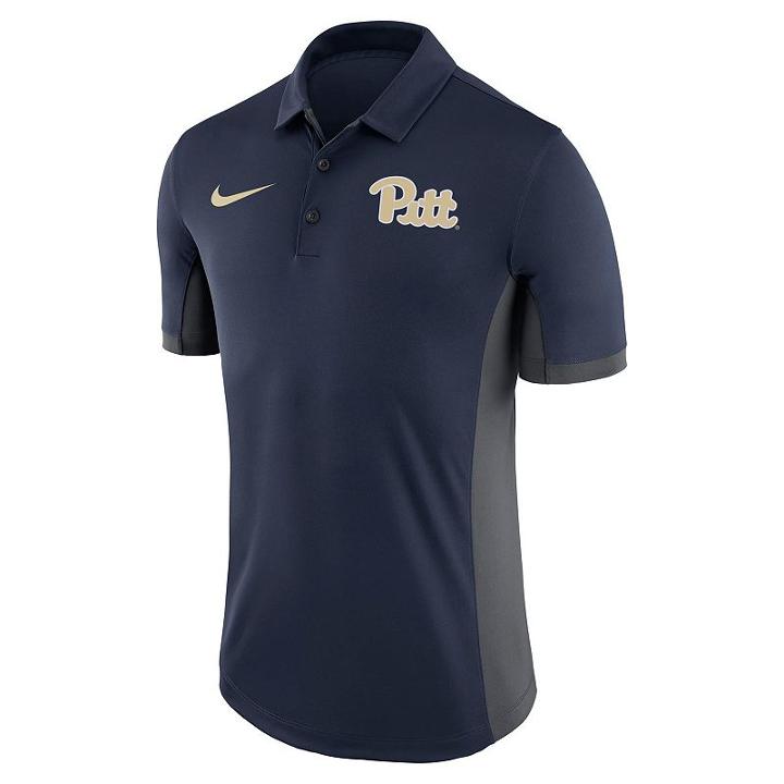 Men's Nike Pitt Panthers Dri-fit Polo, Size: Xl, Blue (navy)