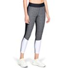Women's Under Armour Heatgear Jacquard Mid-rise Ankle Leggings, Size: Xl, Black