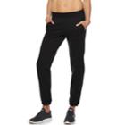 Petite Tek Gear&reg; Fleece Banded Bottom Mid-rise Sweatpants, Women's, Size: M Petite, Black