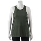 Juniors' Plus Size So&reg; High Neck Slub Tank Top, Girl's, Size: 2xl, Dark Green