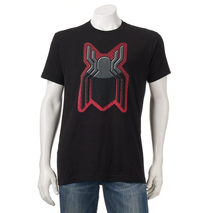 Men's Marvel Spider-man Graphic Tee, Size: Small, Black