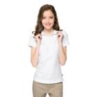 Juniors' Lee Uniforms Stretch Polo, Girl's, Size: Medium, White