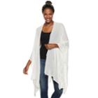 Women's Apt. 9&reg; Slubbed Woven Ruana, White