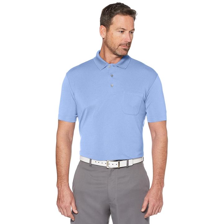 Men's Grand Slam Off Course Regular-fit Textured Pocket Golf Polo, Size: Xxl, Lt Purple
