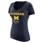 Women's Nike Michigan Wolverines Franchise Tee, Size: Large, Blue (navy)