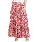Women's Chaps Tiered Maxi Skirt, Size: Small, Pink Ovrfl