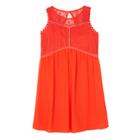 Girls 7-16 Iz Amy Byer Illusion Lace Bodice Shift Dress, Size: 14, Orange