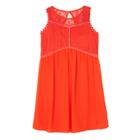 Girls 7-16 Iz Amy Byer Illusion Lace Bodice Shift Dress, Size: 14, Orange