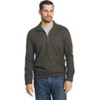 Big & Tall Men's Arrow Classic-fit Windowpane Fleece Quarter-zip Sweater, Size: 2xb, Green Oth