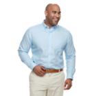 Big & Tall Croft & Barrow&reg; Regular-fit Easy-care Dobby Button-down Shirt, Men's, Size: 3xl Tall, Light Blue