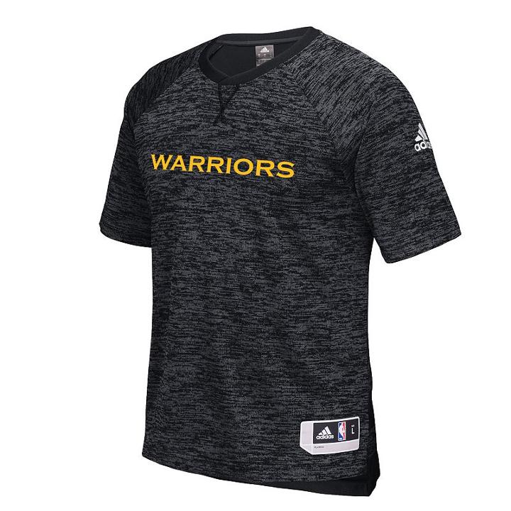 Men's Adidas Golden State Warriors On Court Shooter Tee, Size: Small, Black