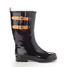 Henry Ferrera Black Stone Women's Water-resistant Rain Boots, Size: 7