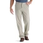 Men's Lee Stain-resist Casual Relaxed-fit Flat-front Pants, Size: 40x34, Beig/green (beig/khaki)