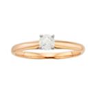 Round-cut Diamond Solitaire Engagement Ring In 14k Rose Gold (1/3 Ct. T.w.), Women's, Size: 8, White