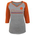 Women's Clemson Tigers Over The Line Tee, Size: Medium, Dark Grey