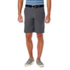 Men's Haggar&reg; Cool 18&reg; Pro Straight-fit Solid Flat-front Shorts, Size: 34, Silver