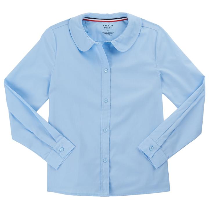 Girls 4-20 & Plus Size French Toast School Uniform Peter Pan Collar Blouse, Size: 12 Plus, Blue