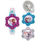 Disney Frozen Elsa, Anna And Olaf Kids' Interchangeable Face Cover Digital Watch And Pendant Set, Girl's, Multicolor