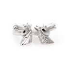 Rhodium-plated Horse Cuff Links, Men's, Silver