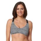 Women's Pink Envelope Bust Enhancer Macram Back Bikini Top, Size: Medium, Black
